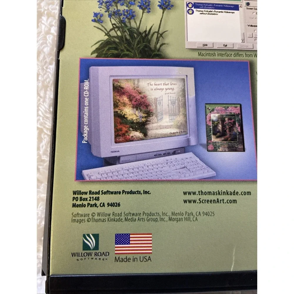 Romantic Hideaways PC CD ROM Thomas Kinkade Computer Scene Art Win Mac Screensav
